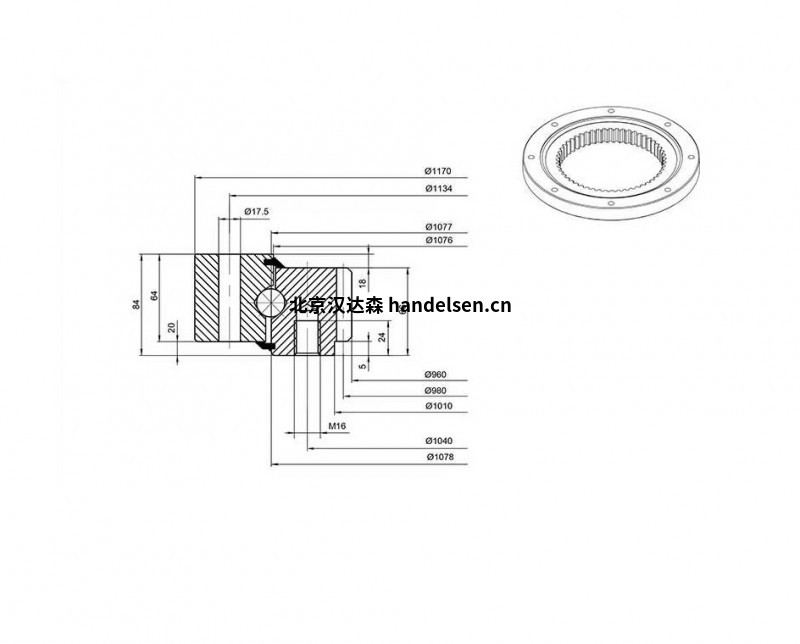 Rothe Erde 062.25.1077.308.11.1504 回轉(zhuǎn)支承