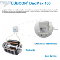 LUBCON DuoMax 160 堅(jiān)固耐用的雙點(diǎn)潤滑裝置，用于電機(jī)的長期潤滑